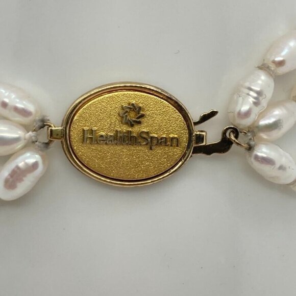 Vintage Jostens 3 Strand Freshwater Pearl Bracelet Employee Service HealthSpan - Picture 7 of 10